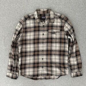 Patagonia Lightweight Fjord Flannel Shirt Men Medium Brown Cotton Plaid Gorpcore
